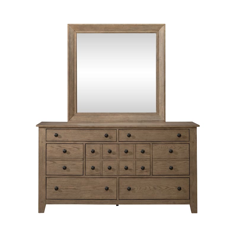 Liberty Furniture Grandpa's Cabin Sleigh Bed, Dresser, Mirror, Chest - California King, King, Queen