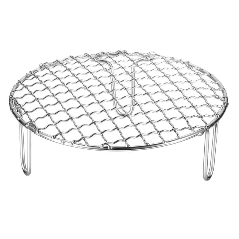Round Cooking Rack 6.5" Stainless Steel Cross Wire Barbecue Grill W 50mm Legs - 6.5 Inch