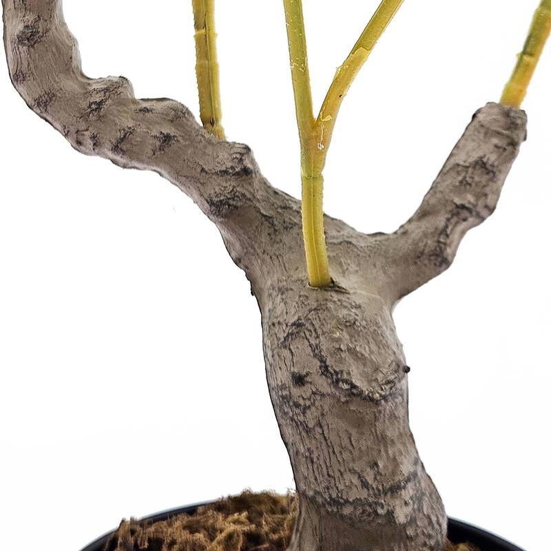 12x12x31.5"H Artificial PEVA Lemon Tree with Lifelike Greenery and Black Plastic Pot - Black,Green,Yellow