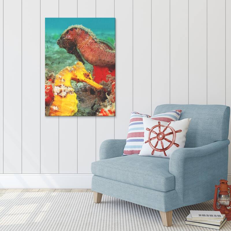 Ready2HangArt 'Seahorse' Wrapped Canvas Wall Art