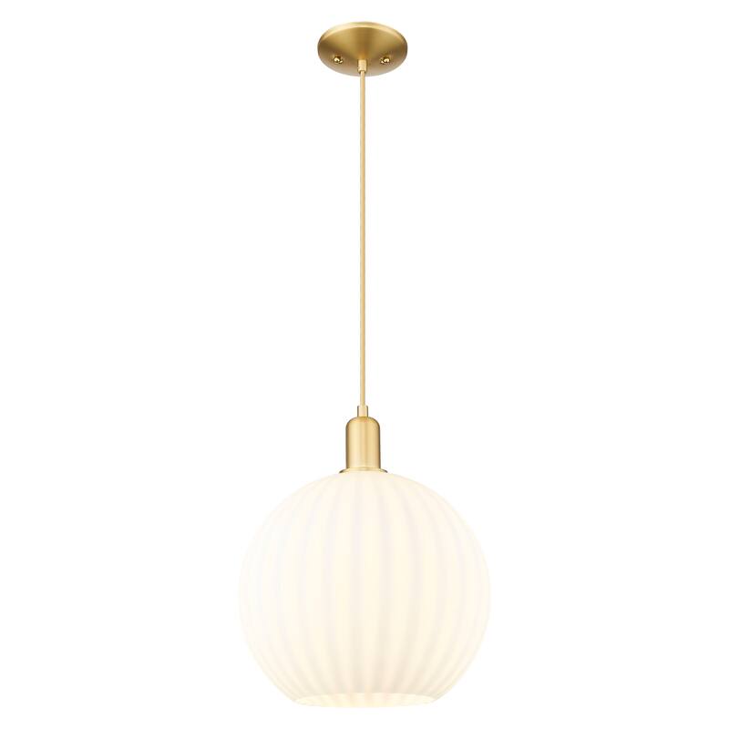 Innovations Lighting Endless Possibilities Arcadia - White Venetian - 1 Light 12" Cord Hung Mini Pendant - Satin Gold
