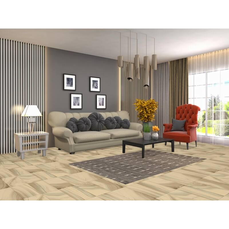 Trellis Gray Gabbeh Oriental Rug Hand-Knotted Wool Carpet - 3'9"x 5'10"