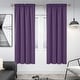 preview thumbnail 40 of 85, Deconovo Solid Rod Pocket Curtain Panel Pair, Set of 4 Panels 38x72 Inch - Purple Grape