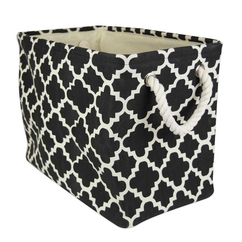 DII Lattice Decorative Storage Bin - Large - Black