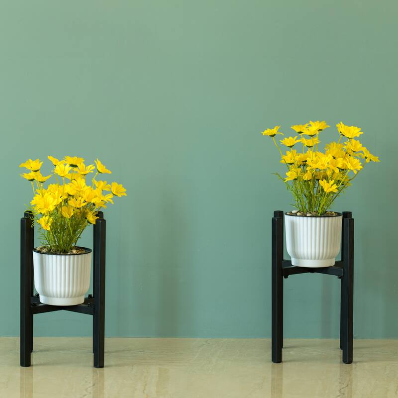 Adjustable Metal Plant Holder, Flower Pot Stand Expands from 9.5- 14.5 Inches