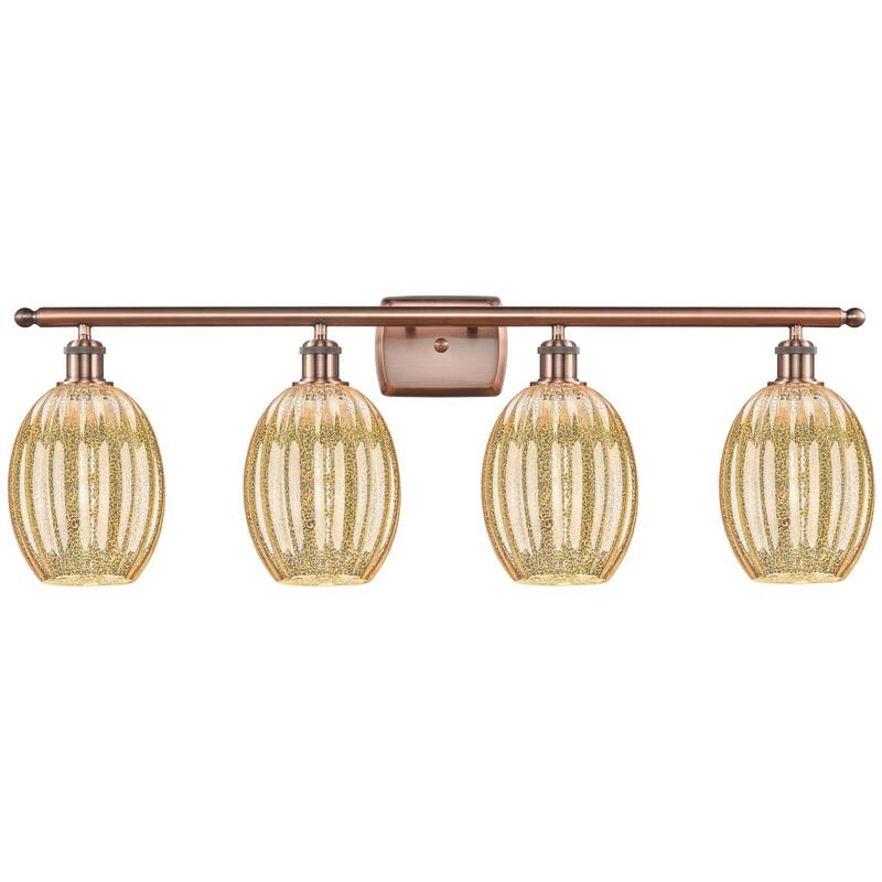 Innovations Lighting 516-4W-12-37 Preston Vanity Preston 4 Light 37" - Antique Copper / Mercury