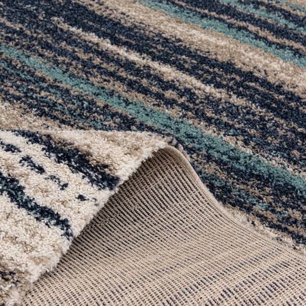 Loomaknoti Toronto Madicyn Blue/Cream Area Rug On Sale Bed Bath