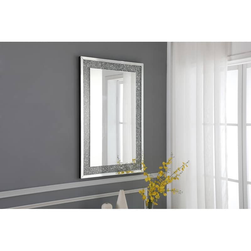Mio 31.5 Inch Rectangle Crystal Mirror In Clear Finish - 47 inches