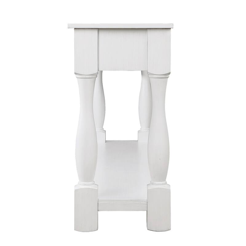 63inch Wood Console Table With Solid Wood Frame Legs Hallway Sofa Table For Entryway Hallway