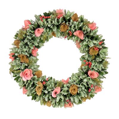 18" Spring Pastel Floral Wreath - 18 in