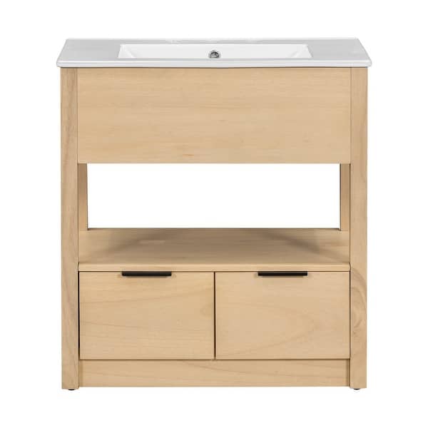 slide 2 of 13, 30" Bathroom Vanity with Sink Top Natural