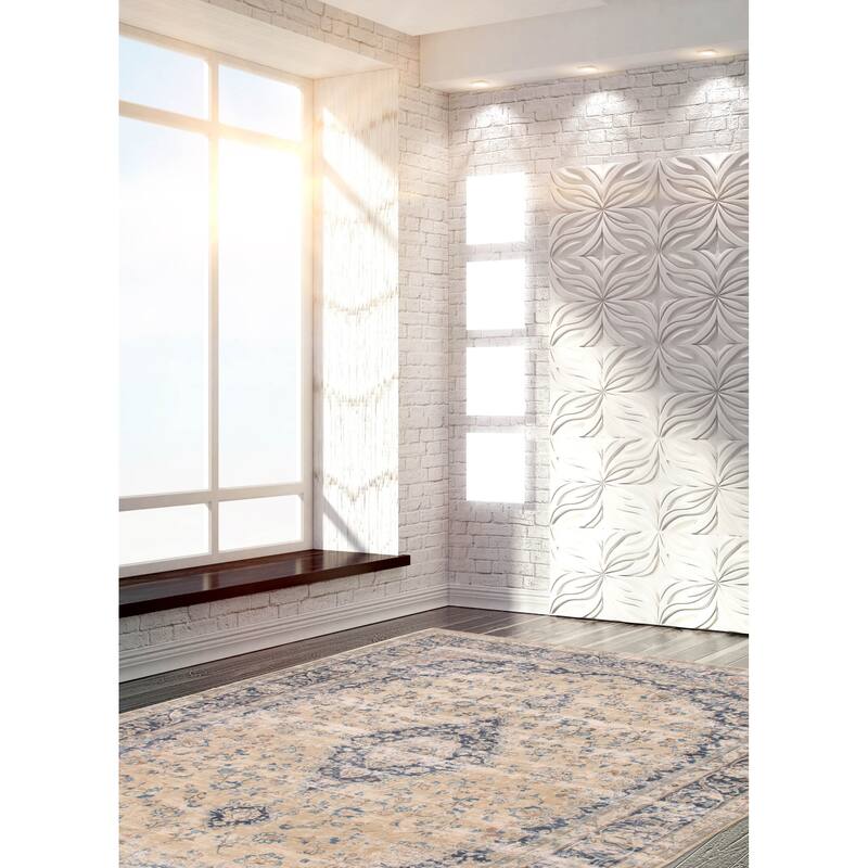 ECARPETGALLERY Hand-knotted Antalya Vintage Khaki Wool Rug - 9'5 x 12'9