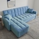 preview thumbnail 9 of 18, 82'' Wide Sectional Couch Pull-Out Sofa Bed with Storage Chaise