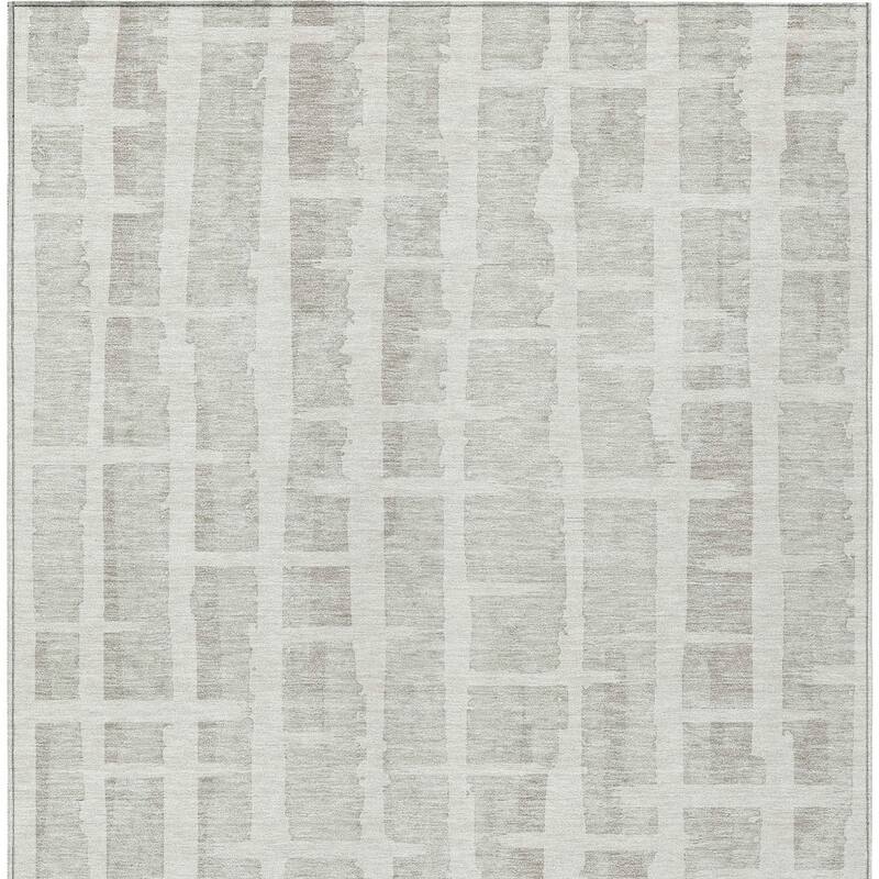 HomeRoots Striped Transitional Rectangle Outdoor Rug