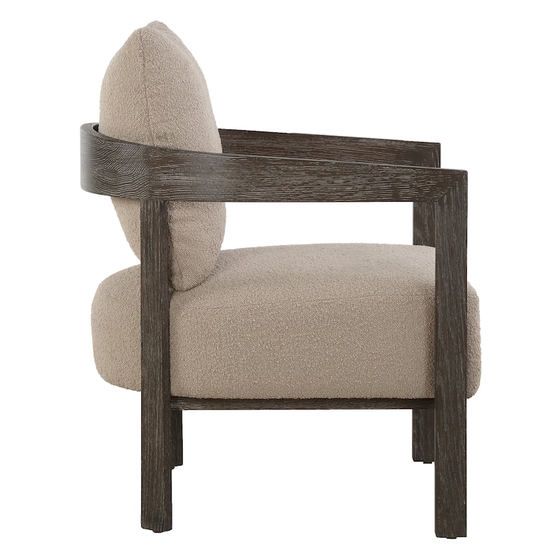 Uttermost Sienna Sand Fabric Accent Chair - 28.5" H x 27" W x 29" D