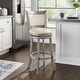 preview thumbnail 7 of 49, Verona Panel Back Linen Swivel 29-inch High Back Bar Stool by iNSPIRE Q Classic