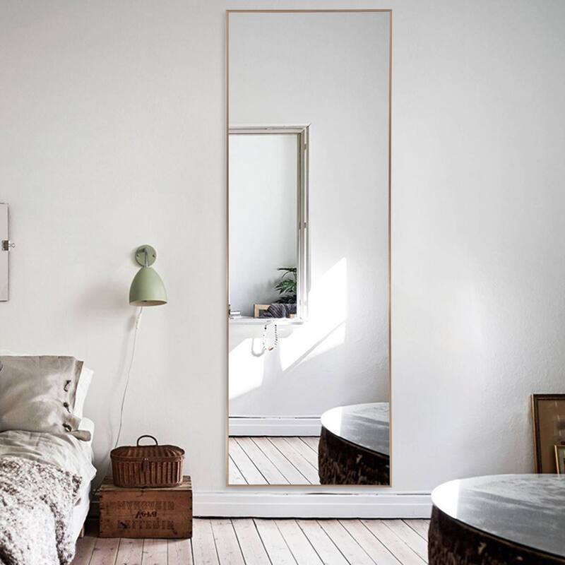 Dovelina Modern Full Length Floor Mirror - Freestanding Vanity Mirror for Bathroom or Living Space