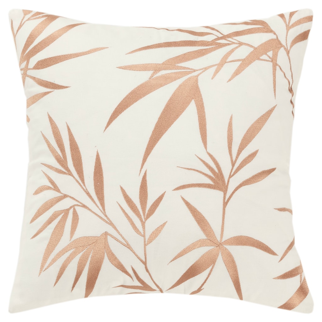 Rizzy Home Transitional Ivory Decorative Pillow Cover 18" x 18"