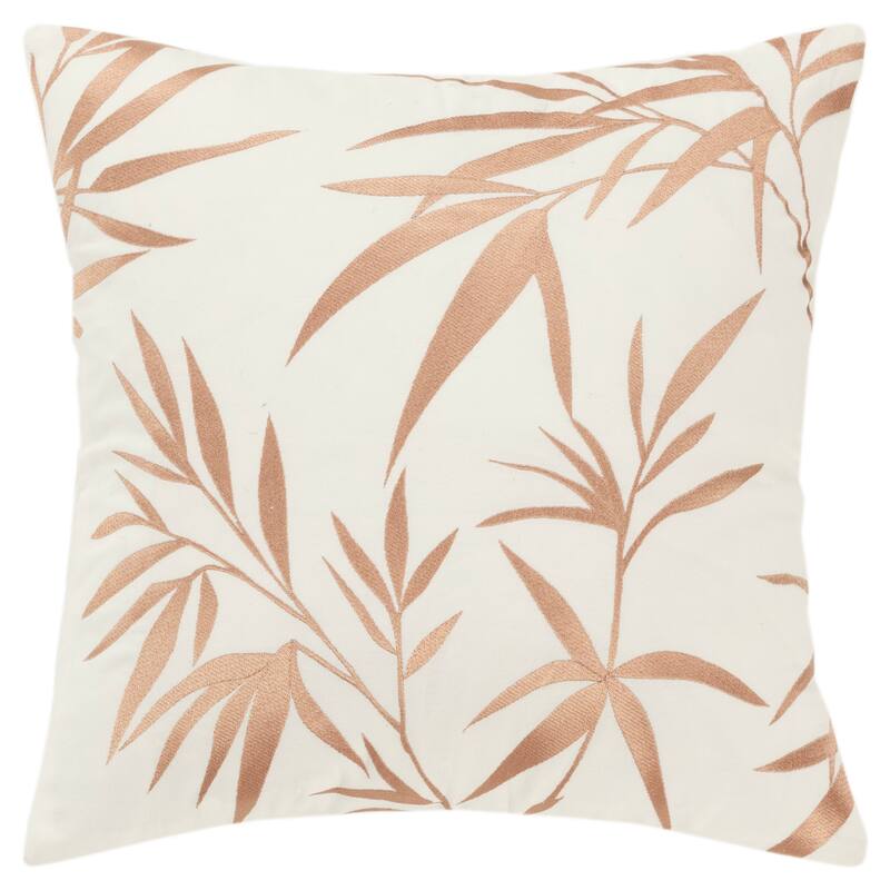 Rizzy Home Transitional Ivory Down Filled Pillow - 18" x 18" - Ivory/Gold