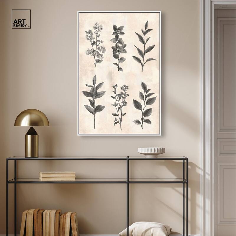 Sepia Stems Canvas by Art Remedy