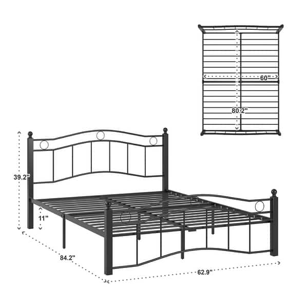 dimension image slide 0 of 3, Sadie Brown and Black Metal Bed by iNSPIRE Q Classic
