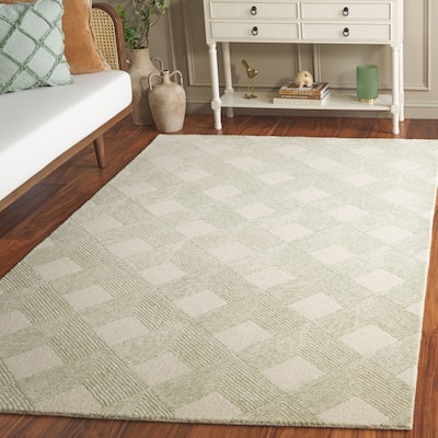 SAFAVIEH Handmade Ebony Enni Geometric Wool Rug