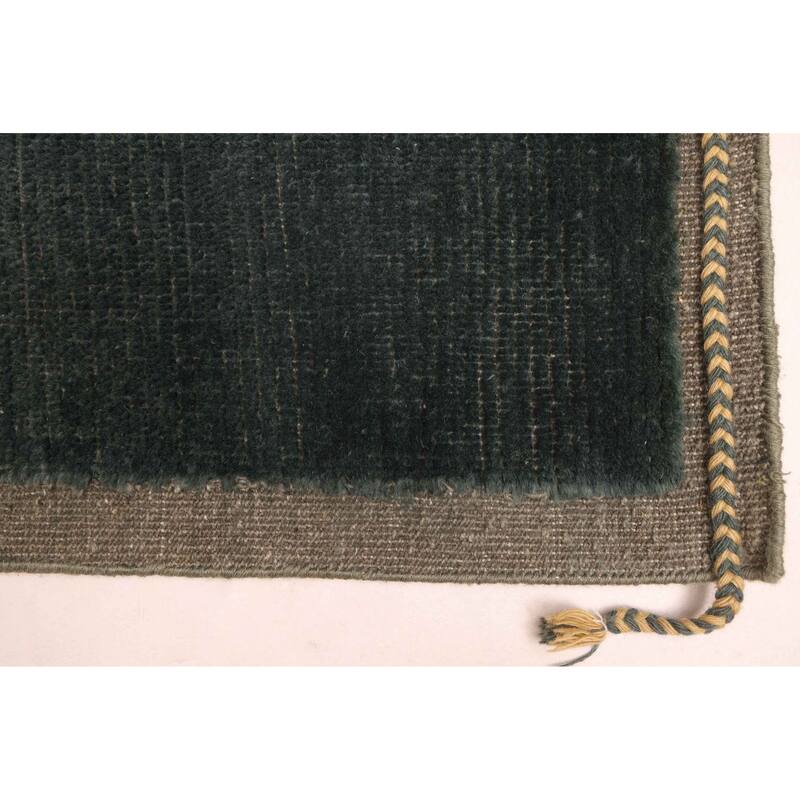ECARPETGALLERY Hand-knotted Pak Finest Marrakesh Dark Green Wool Rug - 9'0 x 11'9