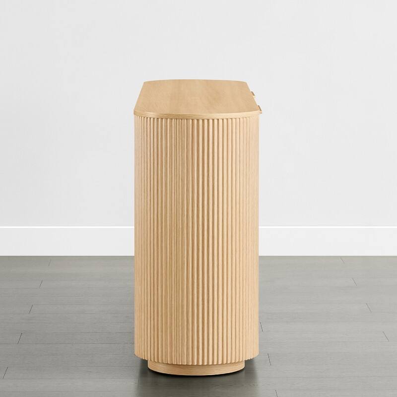 Spruce & Spring 70-inch Wide Modern Sideboard Cabinet with Semi-Cylindrical Columns