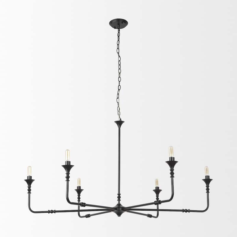 Gabriel Large Matte Black Chandelier - 47.3L x 47.3W x 59.1H