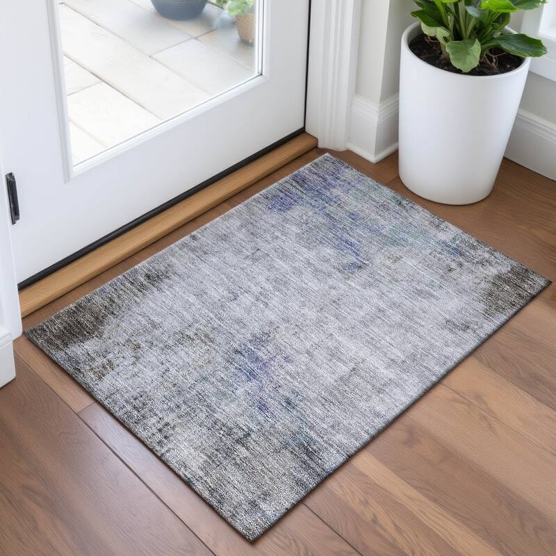 Premium Washable Super Soft Abstract Modern Mayfield Rug - Brown - 1'8" x 2'6"
