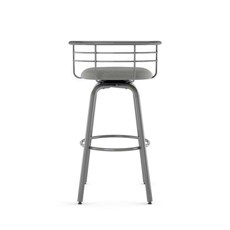 Amisco Turbo Swivel Bar Stool with Distressed Wood Seat