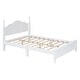 preview thumbnail 4 of 7, Full Size Wood Platform Bed Frame,Retro Style Four Poster Bed