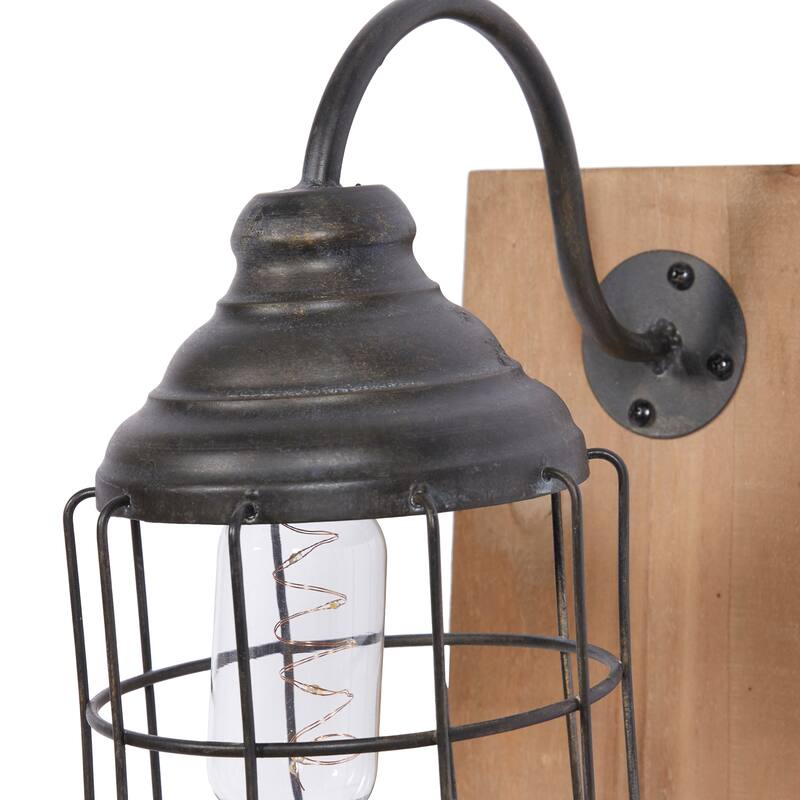 Black Metal Industrial Wall Sconce 15 x 6 x 11 - 6 x 11 x 15
