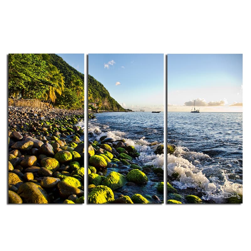 Ready2HangArt 'Rocky Beach II' 3-Piece Wrapped Canvas Wall Art Set