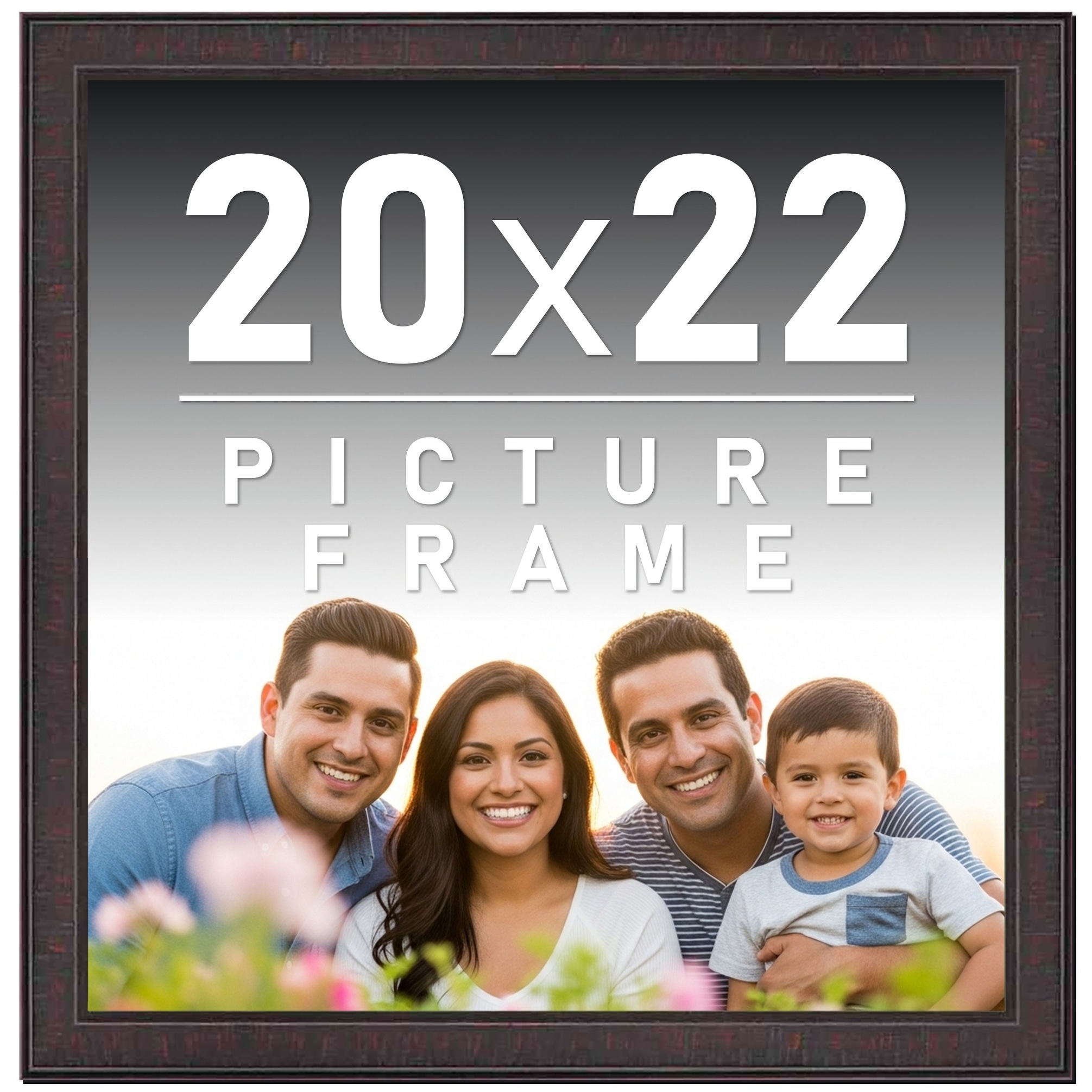20x22 Frame Brown Solid Wood Picture Frame - Complete Modern Photo