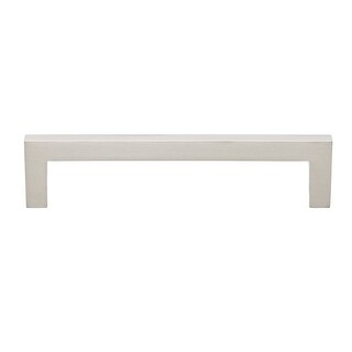 Gliderite 5-inch CC Solid Square Cabinet Bar Pull Handle Satin Nickel (Pack of 10 or 25)