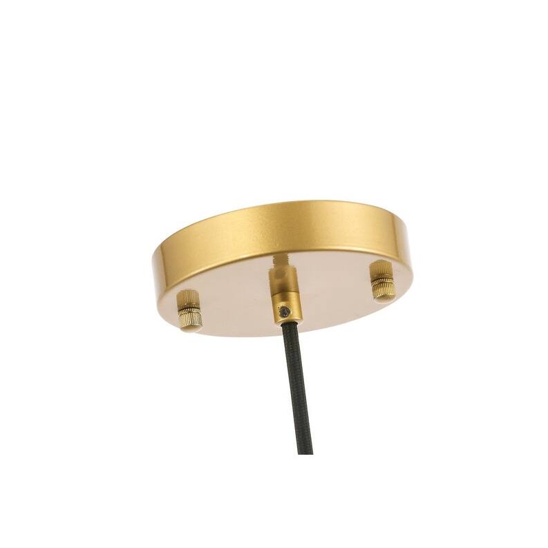 Klyli 11-inch 1-light Clear Seeded Glass Hanging Pendant