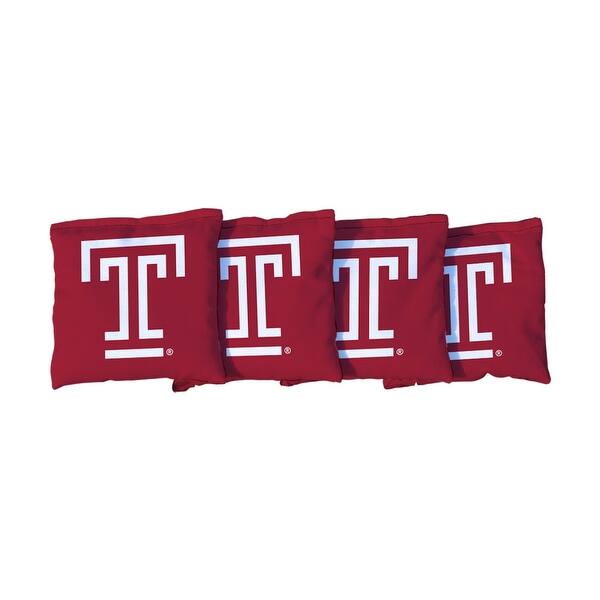 slide 2 of 3, Temple University Owls Red Cornhole Bags All-Weather Resin Filled