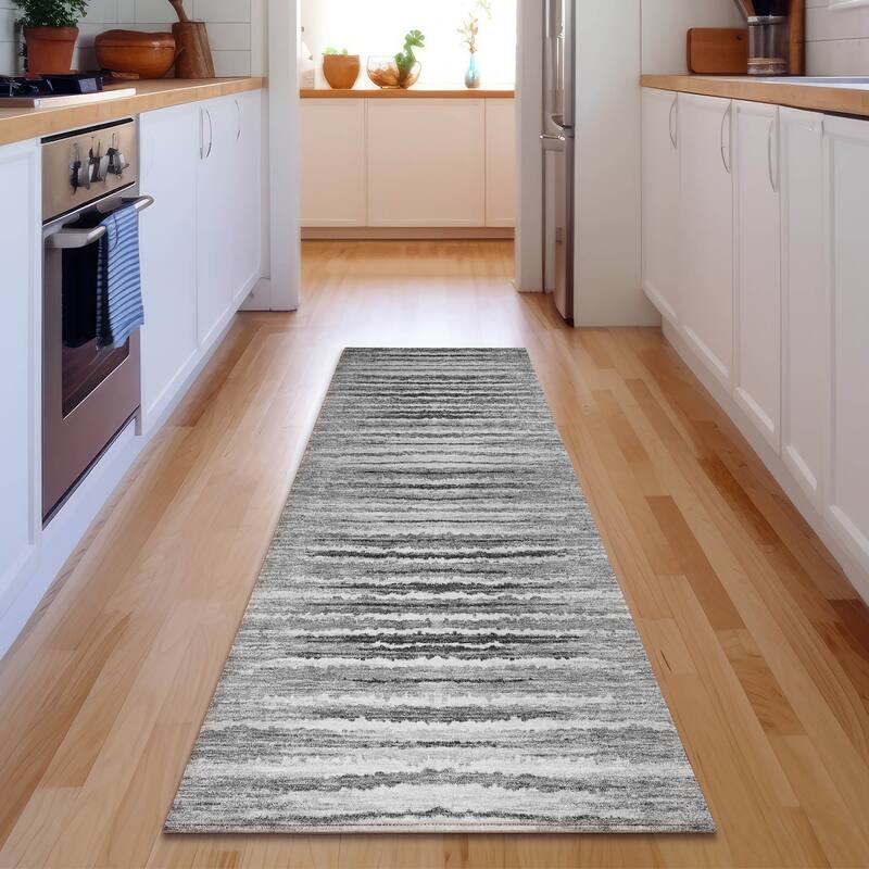 Premium Washable Super Soft Mayfield Rug - Silver - 2' 3" x 7' 6" - Runner
