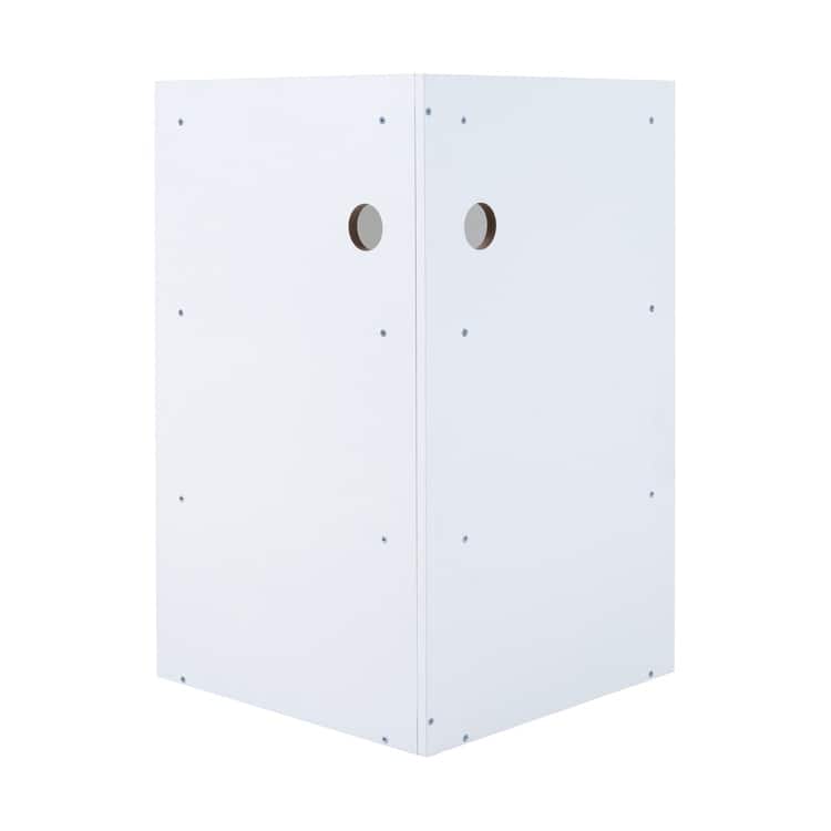 Corner Cabinet with USB Ports and Outlets Corner Cube Storage for Small Space Wooden Storage Cabinet