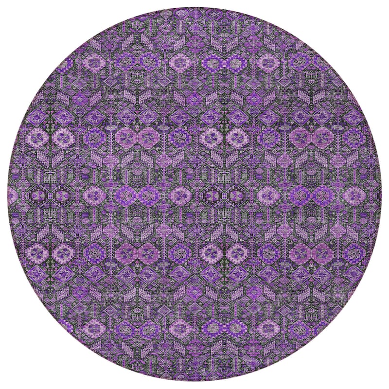 Nax Lush Floral Weather Resistant Classic Meets Modern Outdoor Rug
