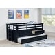 preview thumbnail 3 of 14, Carlsbad Wood Twin Captains Bed With Trundle Navy Blue