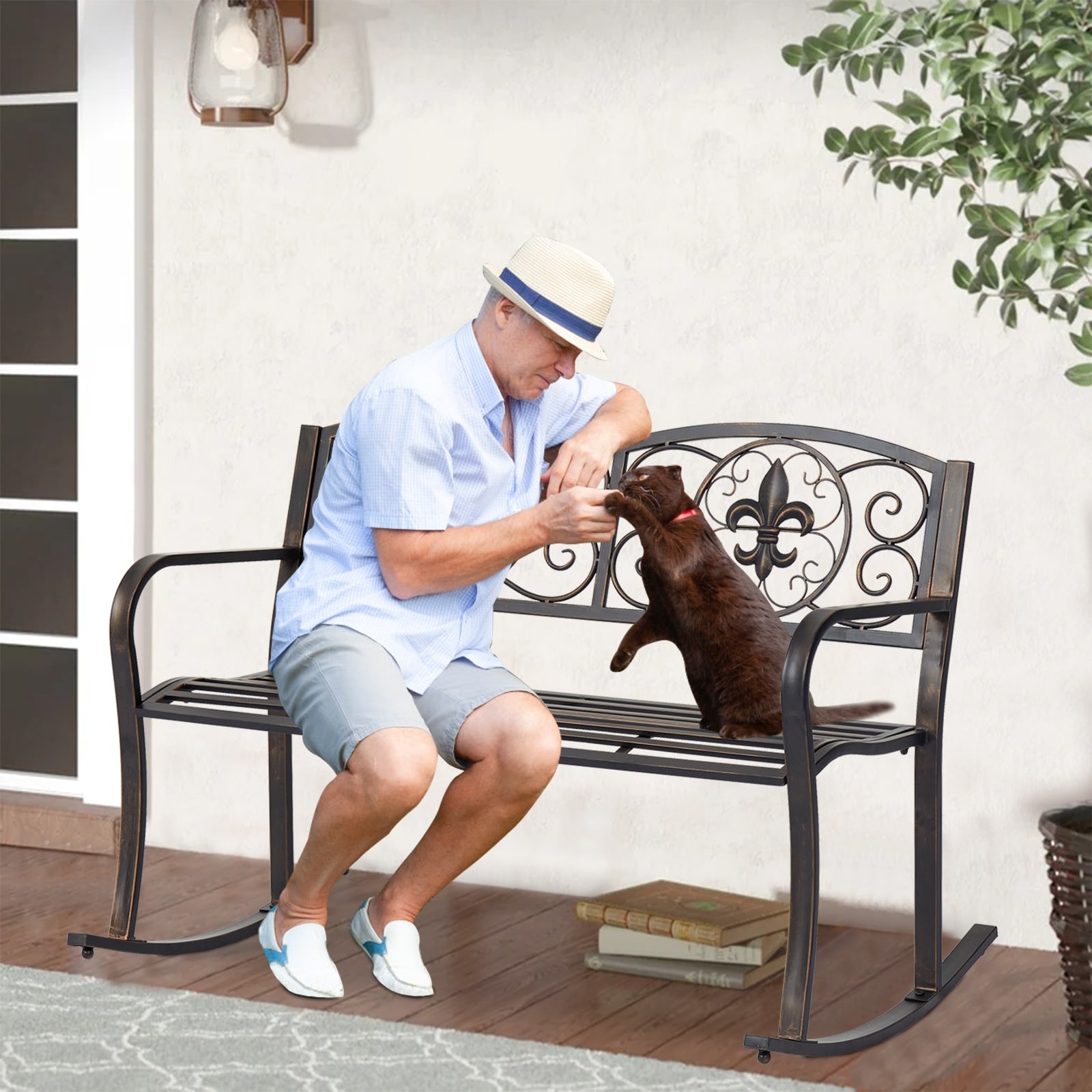 Metal clearance rocker bench