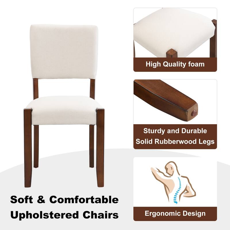 Set of 4 Space-Saving Ergonomic Dining Chairs