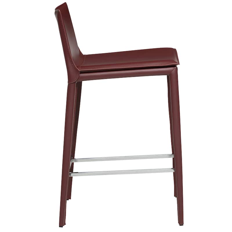 Hilton 25.5" Leather Counter and Bar Stool (Single)