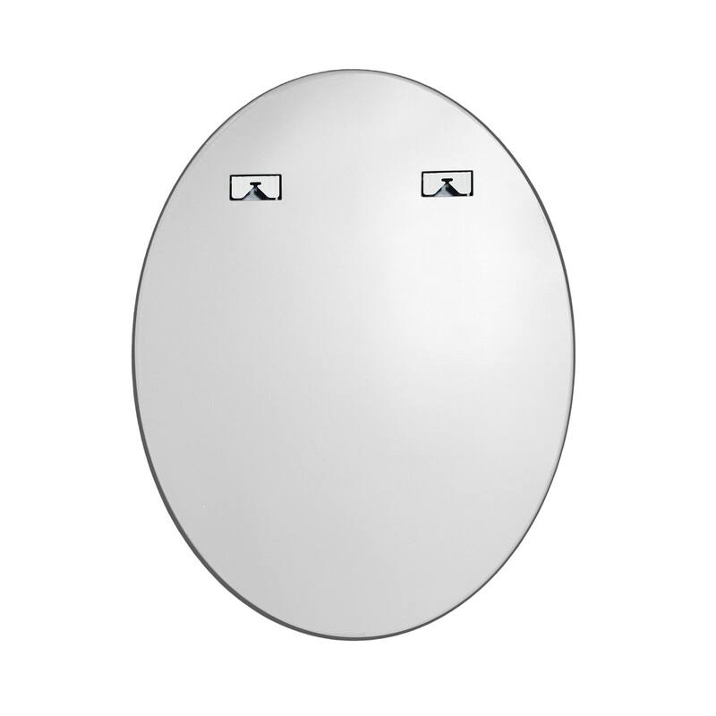 Black Oval Mirror for Bathroom Aluminium Alloy Frame Wall Mount Mirror