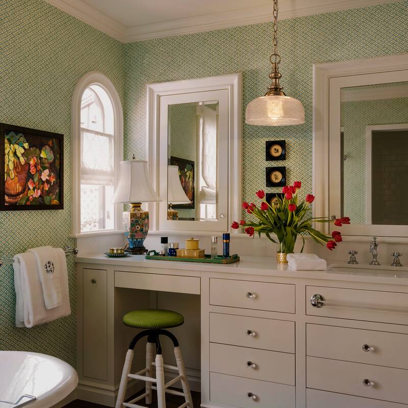 Mid-Century Modern 1-Light Gold Dome Pendant Light with Grid-Textured Glass for Kitchen Island Dining Room