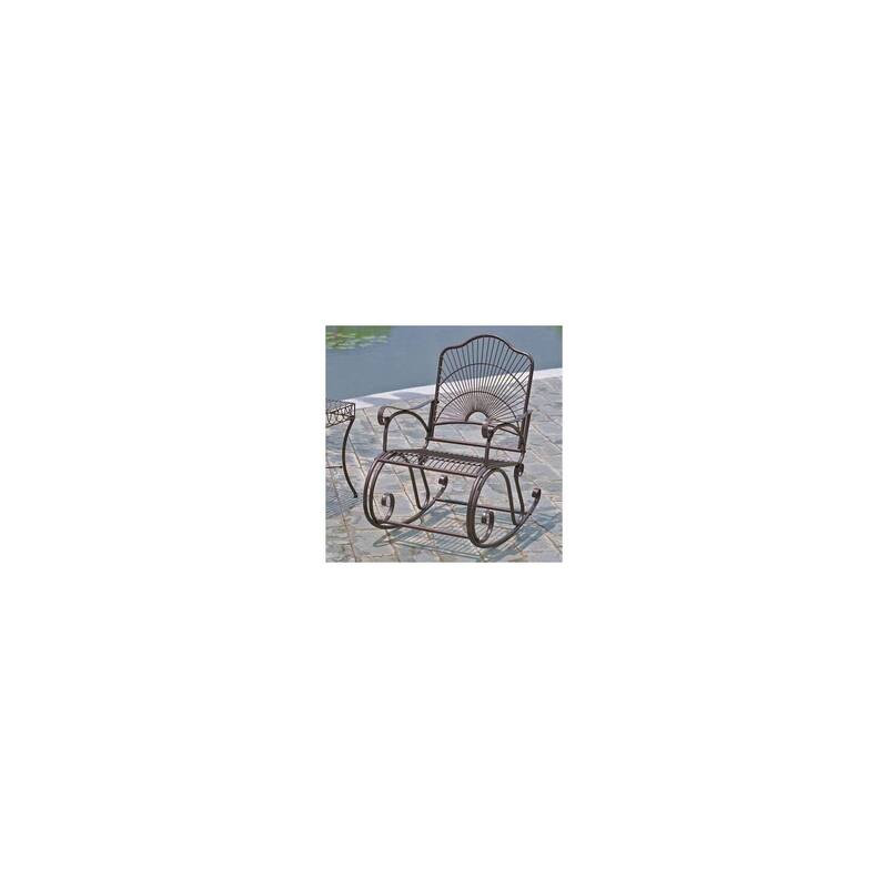 Outdoor Dining Set Iron Patio Furniture Group 4 Chair Table Bronze Finish 40 Inch