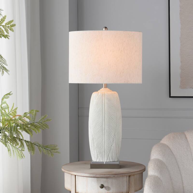 StyleCraft Poly Table Lamp - Mali Silver - White Shade