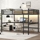 preview thumbnail 10 of 11, Metal Queen Size Loft Bed with Power Outlet and LED Lighted